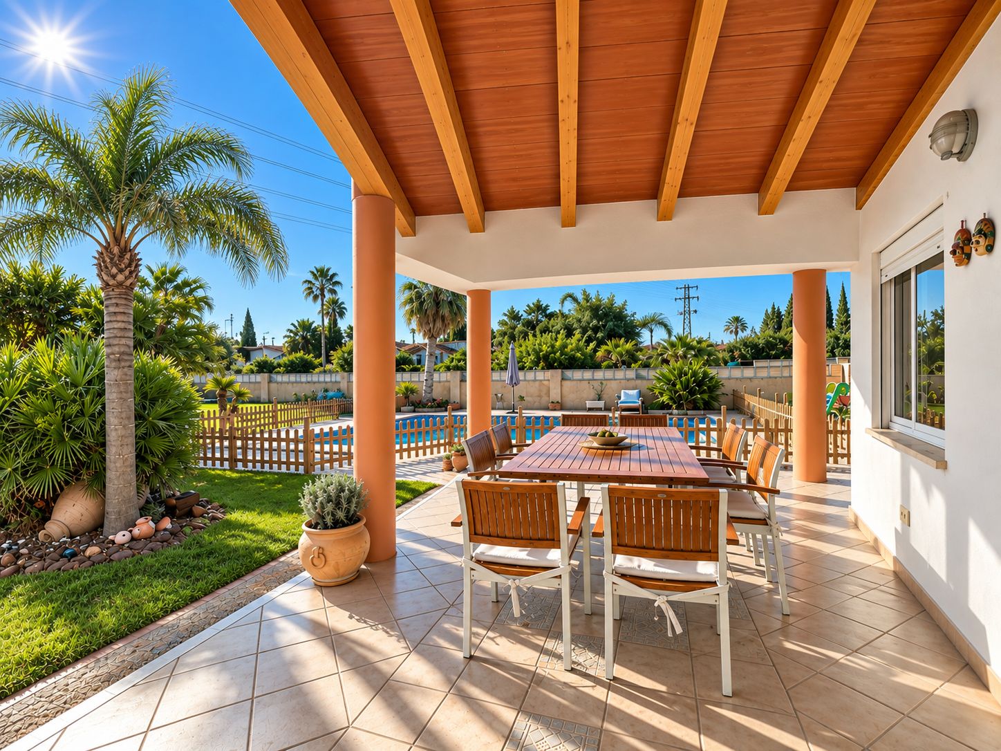 CASA SEMIADOSADA CON JARDIN Y PISCINA PRIVADA